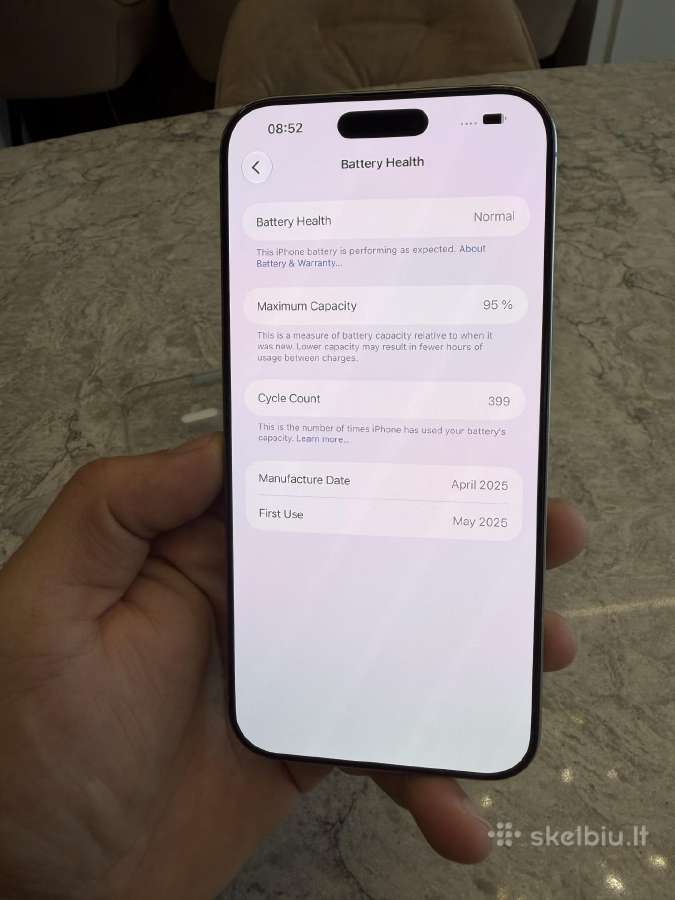 iPhone 16 pro max, 256gb 95% - nuotraukos Nr. 4