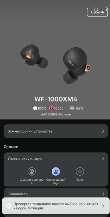 Sony Wf-1000xm4 - nuotraukos Nr. 5