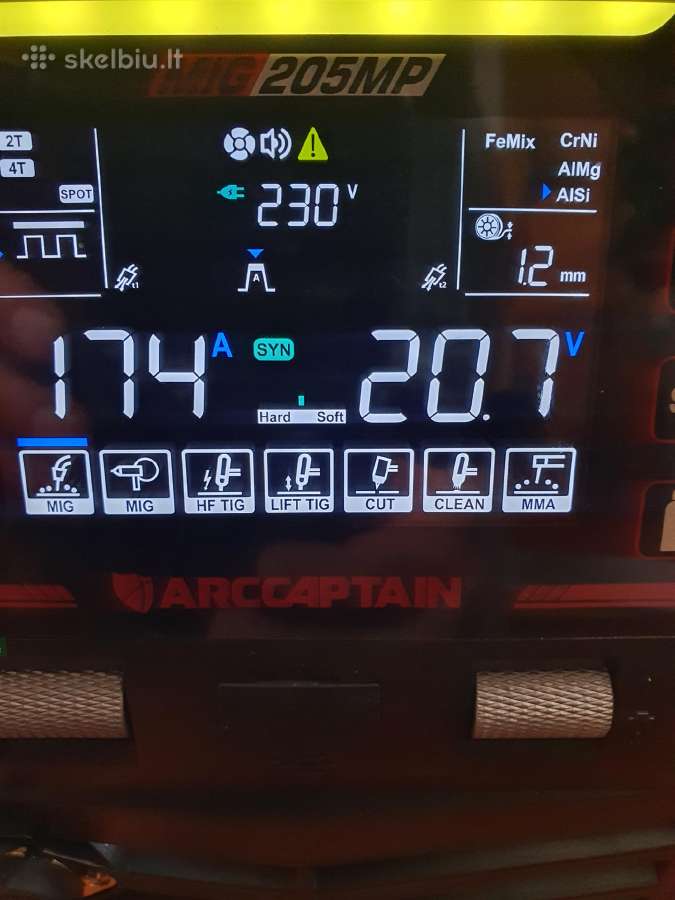 Parduodu suvirinimo aparatą Arccaptain 205mp 9in1 - nuotraukos Nr. 3