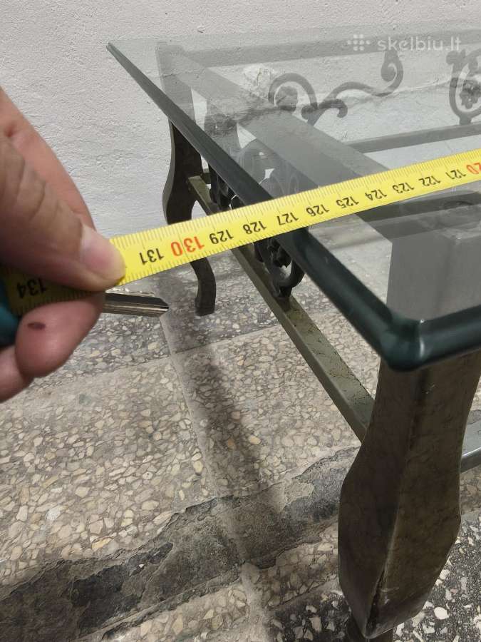 Išskirtinio Dizaino Stalas Su Stiklo Stalviršiu - nuotraukos Nr. 8
