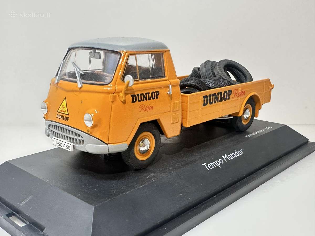 Tempo Matador Dunlop 1952 padangos oranž. 1:43 - nuotraukos Nr. 3