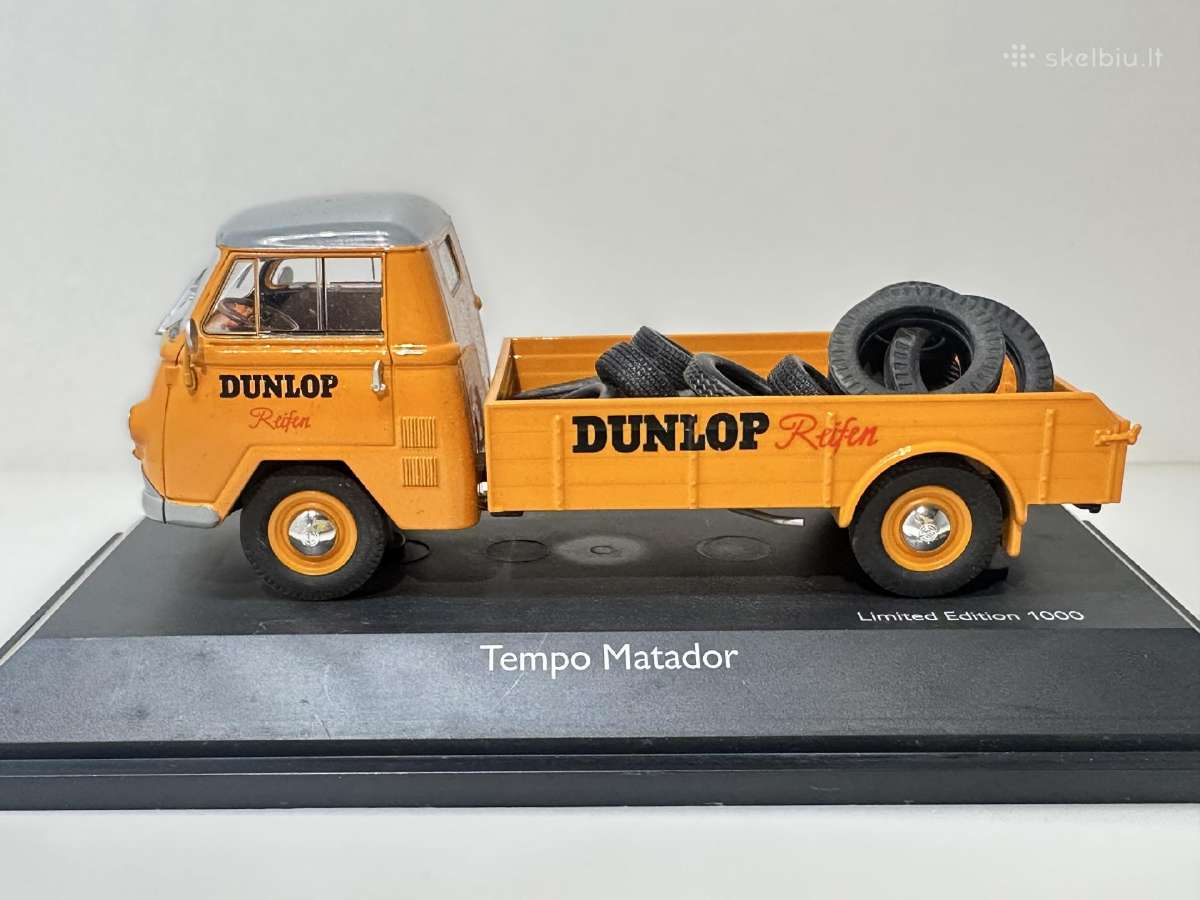 Tempo Matador Dunlop 1952 padangos oranž. 1:43 - nuotraukos Nr. 4