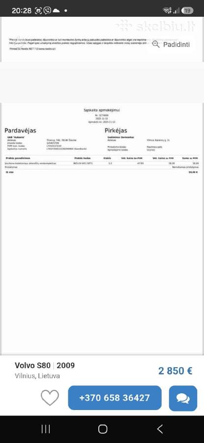 Volvo s80 D5 2.4 120kw - nuotraukos Nr. 26