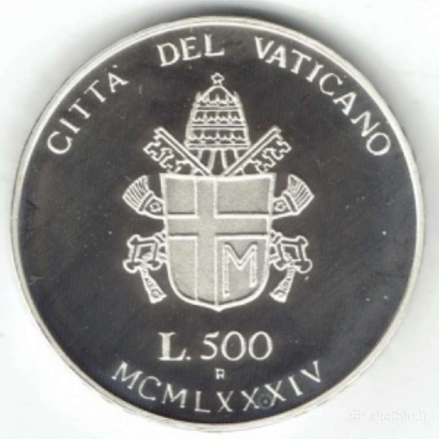 1984 Vatikanas 500 lirų - nuotraukos Nr. 2