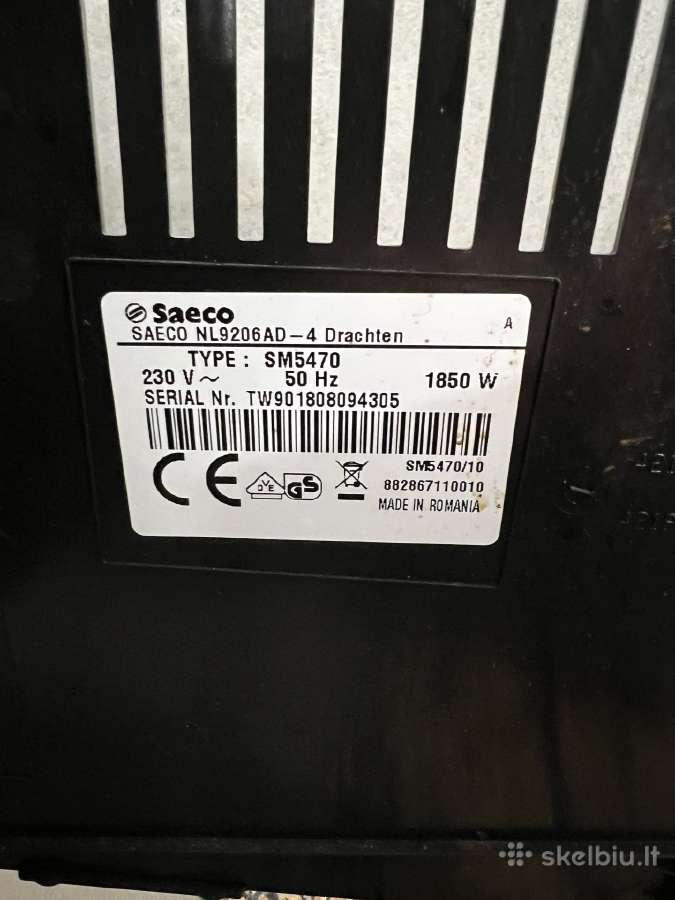 Saeco Picobaristo Sm5470/10 - nuotraukos Nr. 8