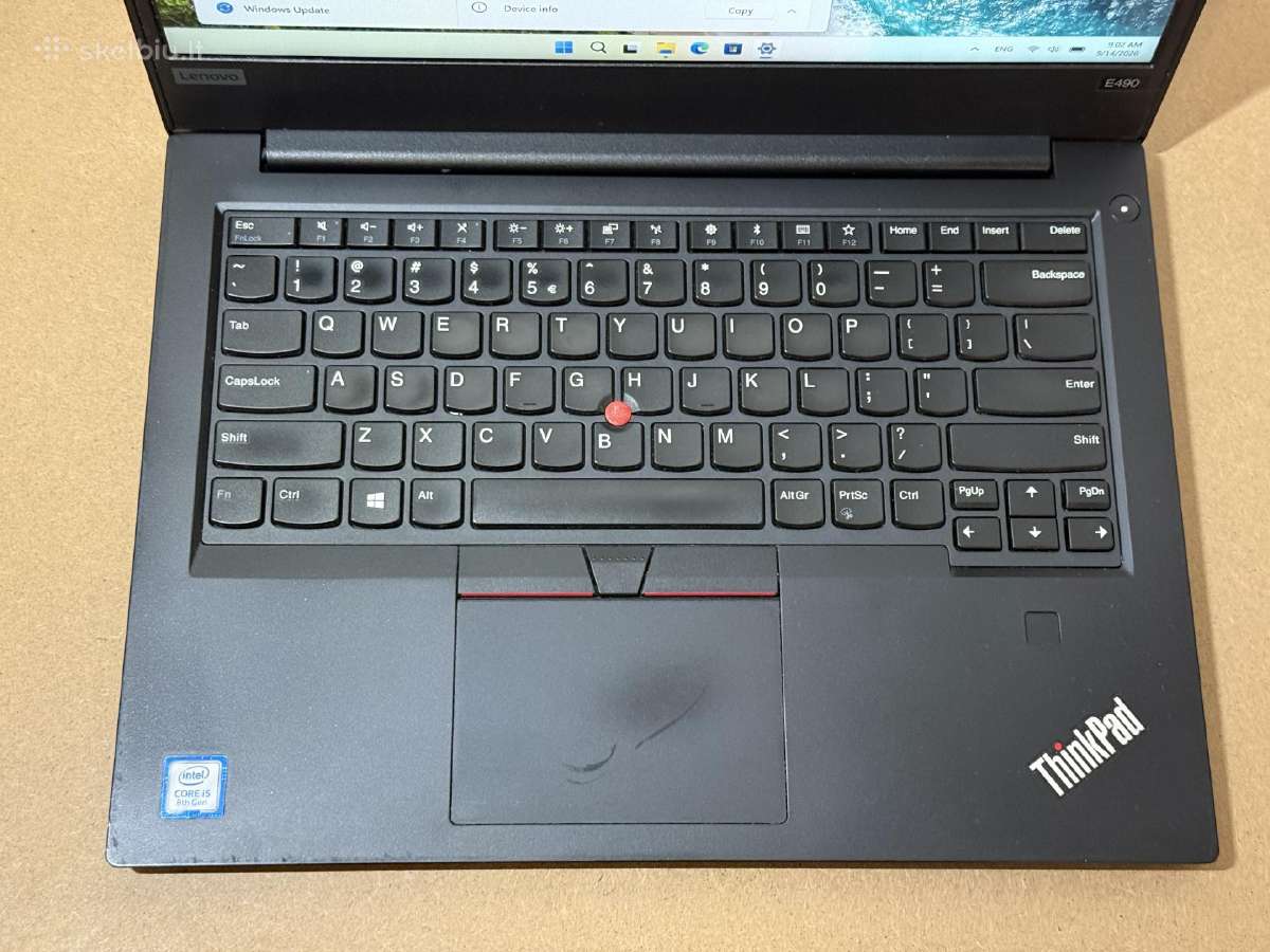 Lenovo Thinkpad E490 i5-8265u 8gb/256gb - nuotraukos Nr. 6