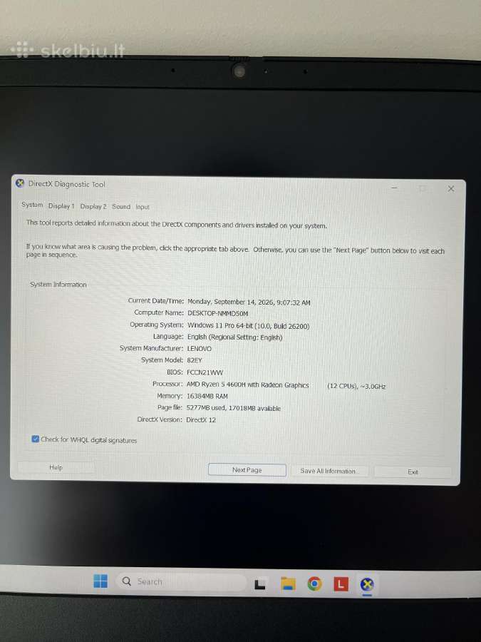 Nešiojamas žaidimų kompiuteris Lenovo - nuotraukos Nr. 7