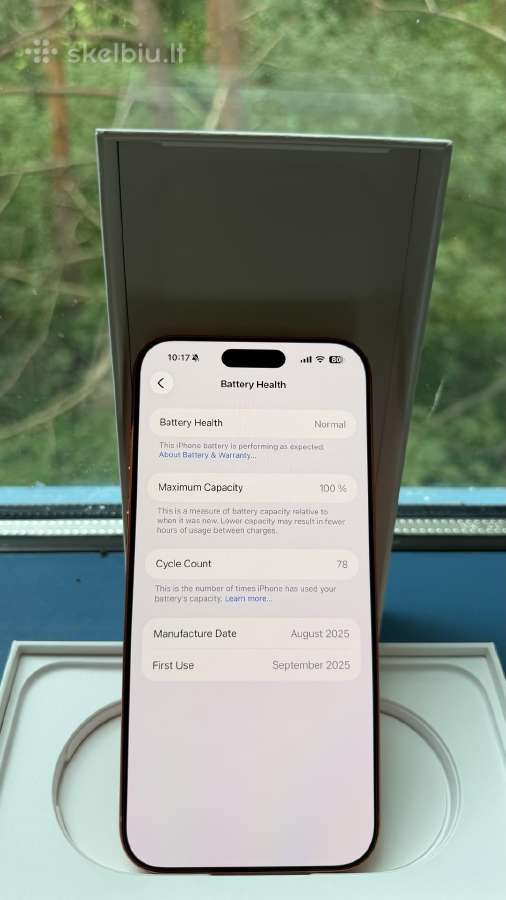 iPhone 17 Pro Max 512gb Esim 100% battery - nuotraukos Nr. 2