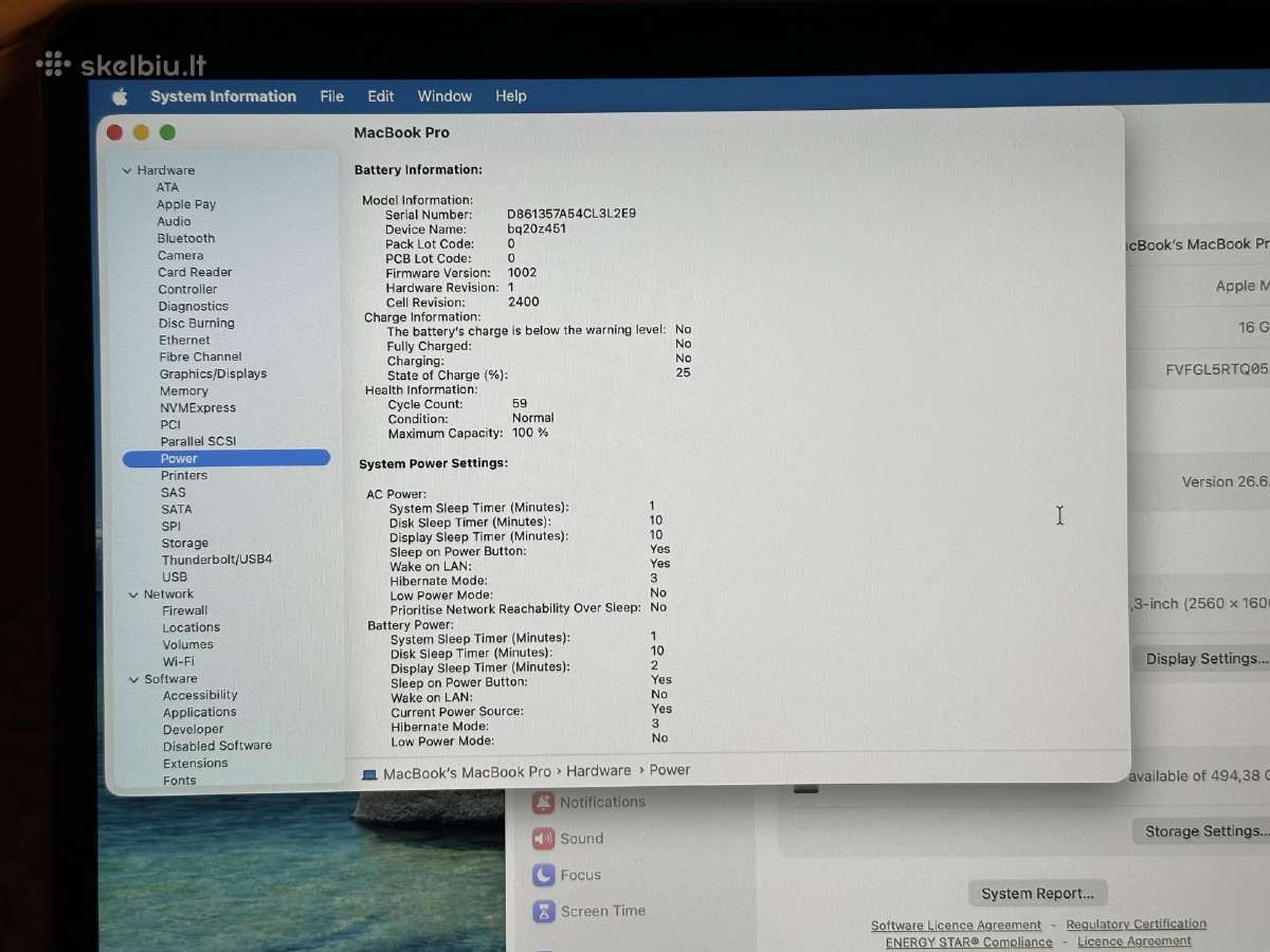 MacBook Pro 13 M1 / 16gb / 512gb - nuotraukos Nr. 7
