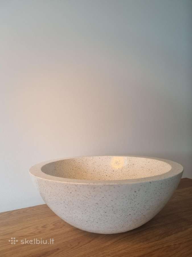Terrazzo apvali kriauklė - nuotraukos Nr. 3