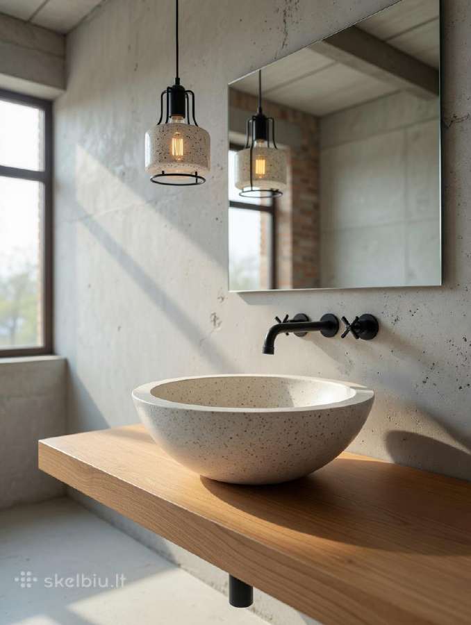 Terrazzo apvali kriauklė - nuotraukos Nr. 7
