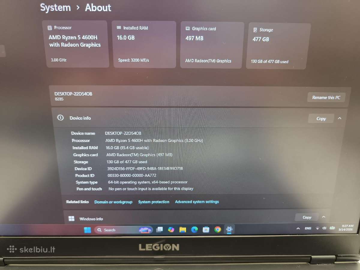 Lenovo legion 5 - nuotraukos Nr. 7