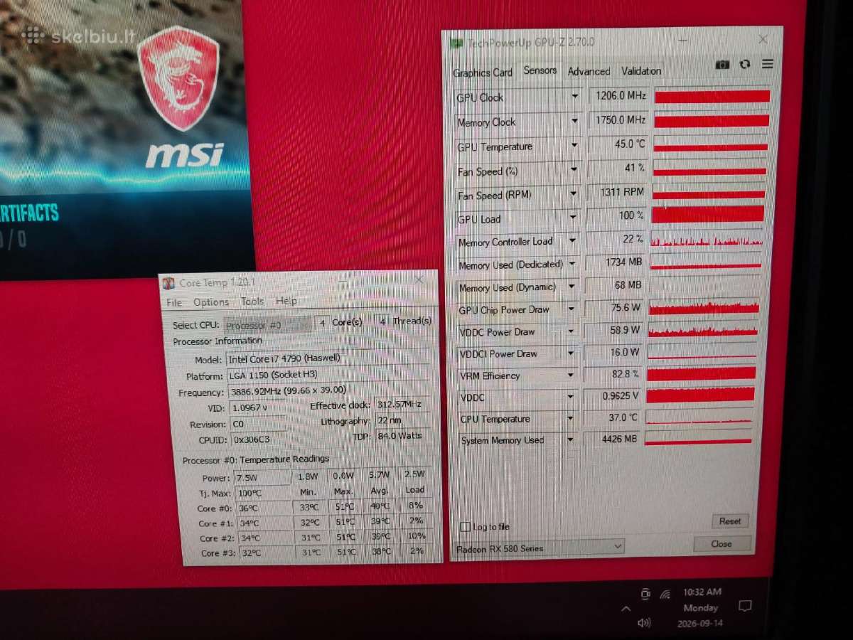 Budget Gaming - i7-4790, 16gb, Rx580 8gb - nuotraukos Nr. 4
