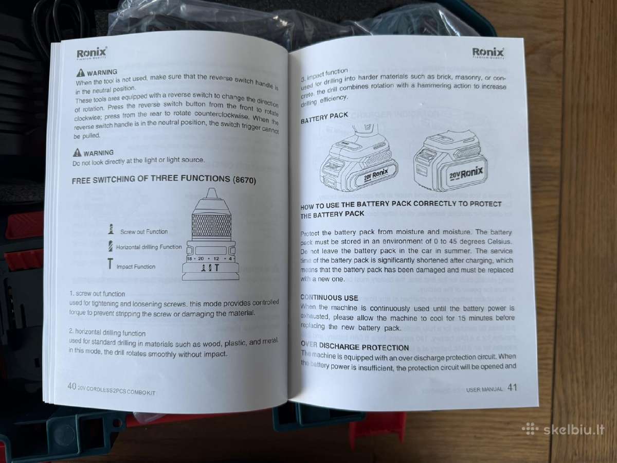 2 įrankių rinkinys smūginis gręžtuvas ir smūginis - nuotraukos Nr. 30