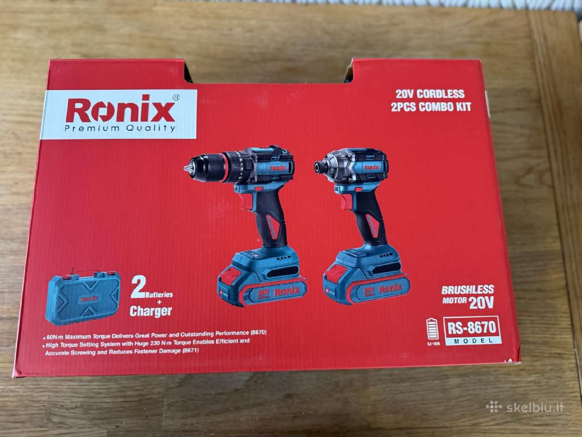 2 įrankių rinkinys smūginis gręžtuvas-suktuvas - nuotraukos Nr. 4