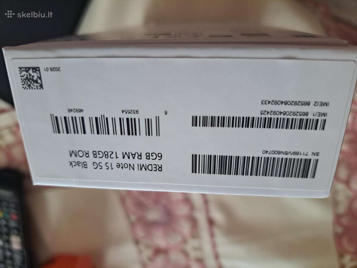 Xiami Redmi Note 15 5G 128 nejunktas Neišpakuotas - nuotraukos Nr. 6