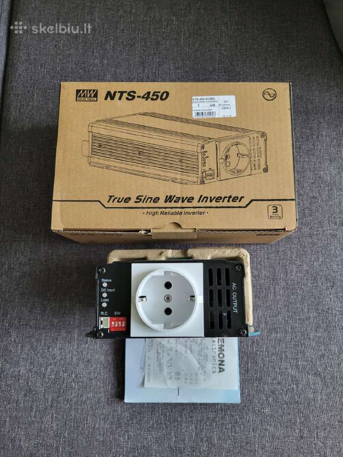 Įtampos keitiklis (inverteris) Meanwell 12v , 450w - nuotraukos Nr. 2