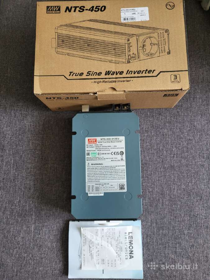Įtampos keitiklis (inverteris) Meanwell 12v , 450w - nuotraukos Nr. 4