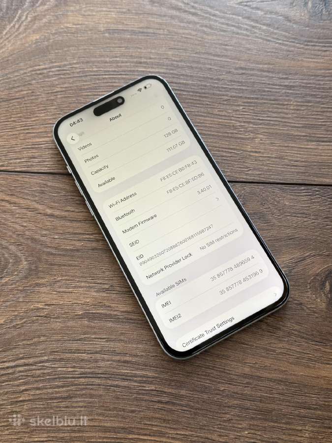 Apple iPhone 15 Plus 128gb Blue BH:100% - nuotraukos Nr. 7