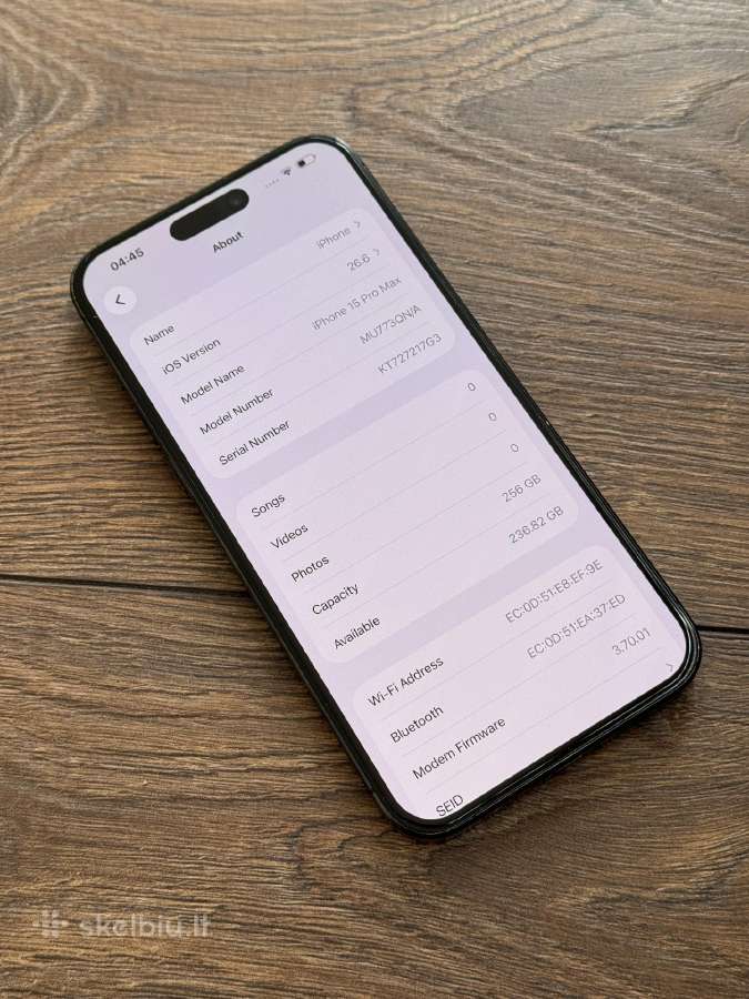 Apple iPhone 15 Pro Max 256gb Black Titanium - nuotraukos Nr. 8