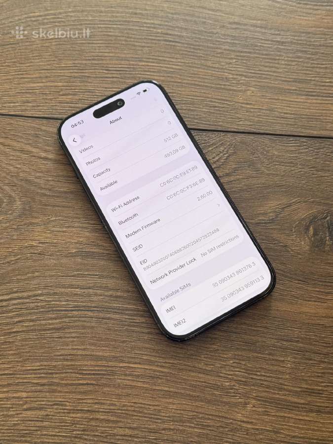 Apple iPhone 16 Pro 512gb Black Titanium - nuotraukos Nr. 6