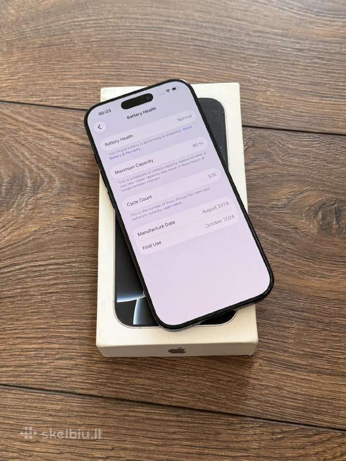 Apple iPhone 16 Pro 256gb Black Titanium - nuotraukos Nr. 6