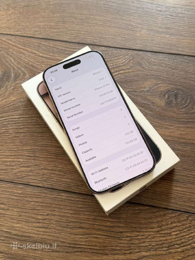 Apple iPhone 16 Pro 128gb Desert Titanium - nuotraukos Nr. 8