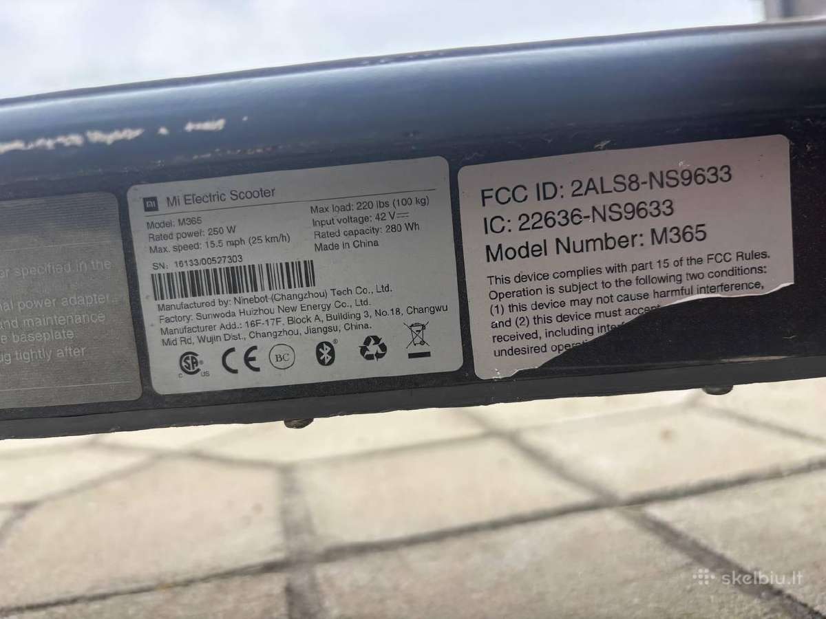 Xiaomi M365 elektrinis paspirtukas – važiuojantis, - nuotraukos Nr. 3