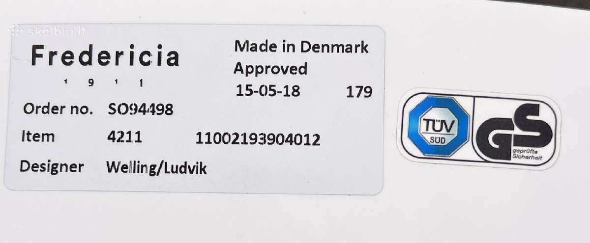 Daniškos Fredericia Pato 6 kėdės - nuotraukos Nr. 3
