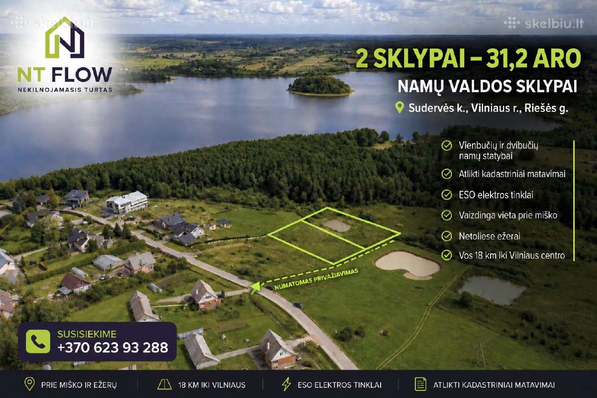 Parduodami du namų valdos sklypai po 15,60 a - nuotraukos Nr. 4
