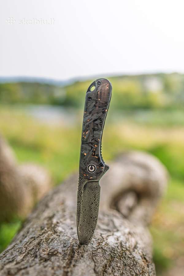 Naujas Civivi Elementum Damascus copper carbon - nuotraukos Nr. 2