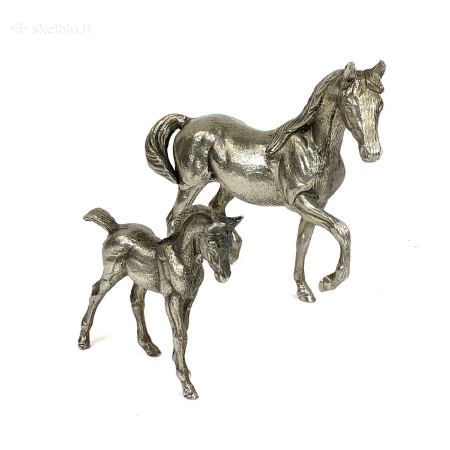Metalinės žirgų statulos 2 vnt. Komplektas - nuotraukos Nr. 2