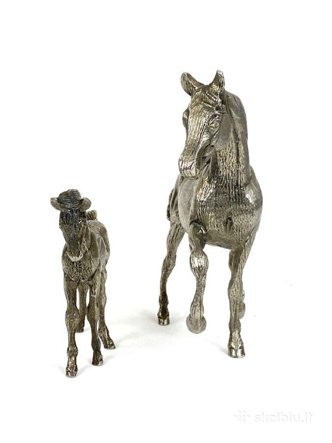 Metalinės žirgų statulos 2 vnt. Komplektas - nuotraukos Nr. 4