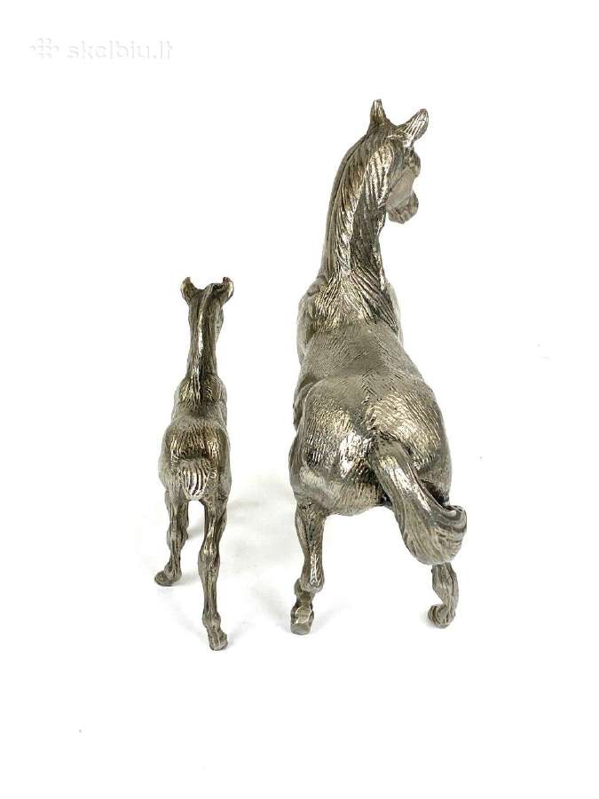 Metalinės žirgų statulos 2 vnt. Komplektas - nuotraukos Nr. 5