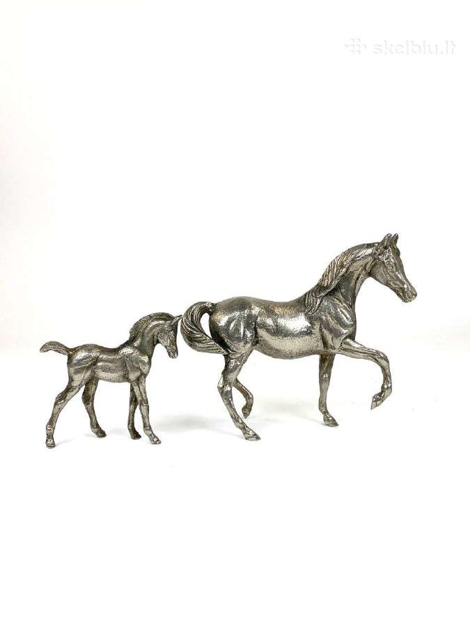 Metalinės žirgų statulos 2 vnt. Komplektas - nuotraukos Nr. 6