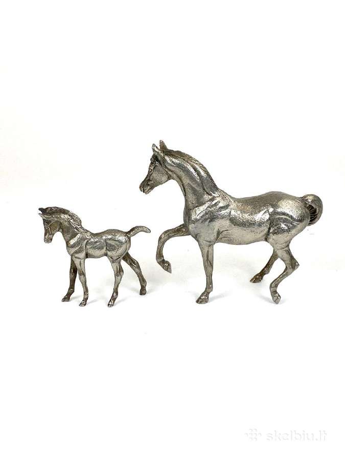 Metalinės žirgų statulos 2 vnt. Komplektas - nuotraukos Nr. 7