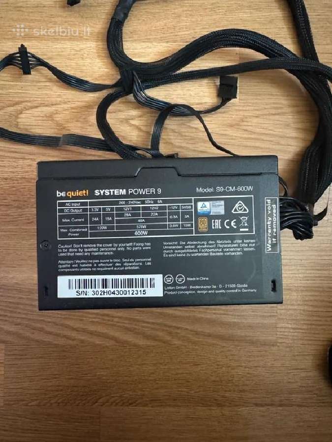 Be quiet! System Power 9 Cm 600w Psu - nuotraukos Nr. 3