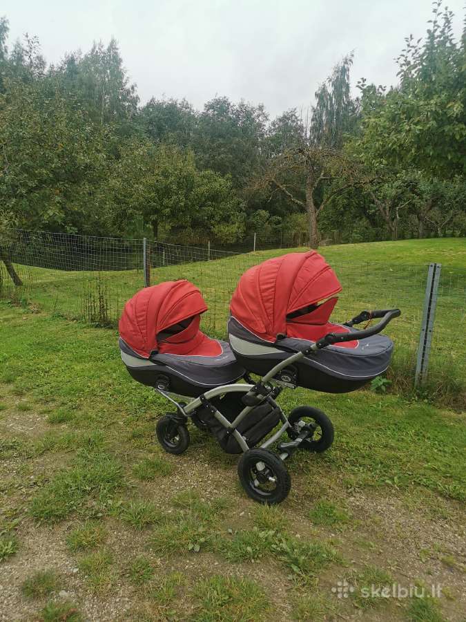 Milli dvynukų / pametinukų vežimėlis 2in1. - nuotraukos Nr. 2