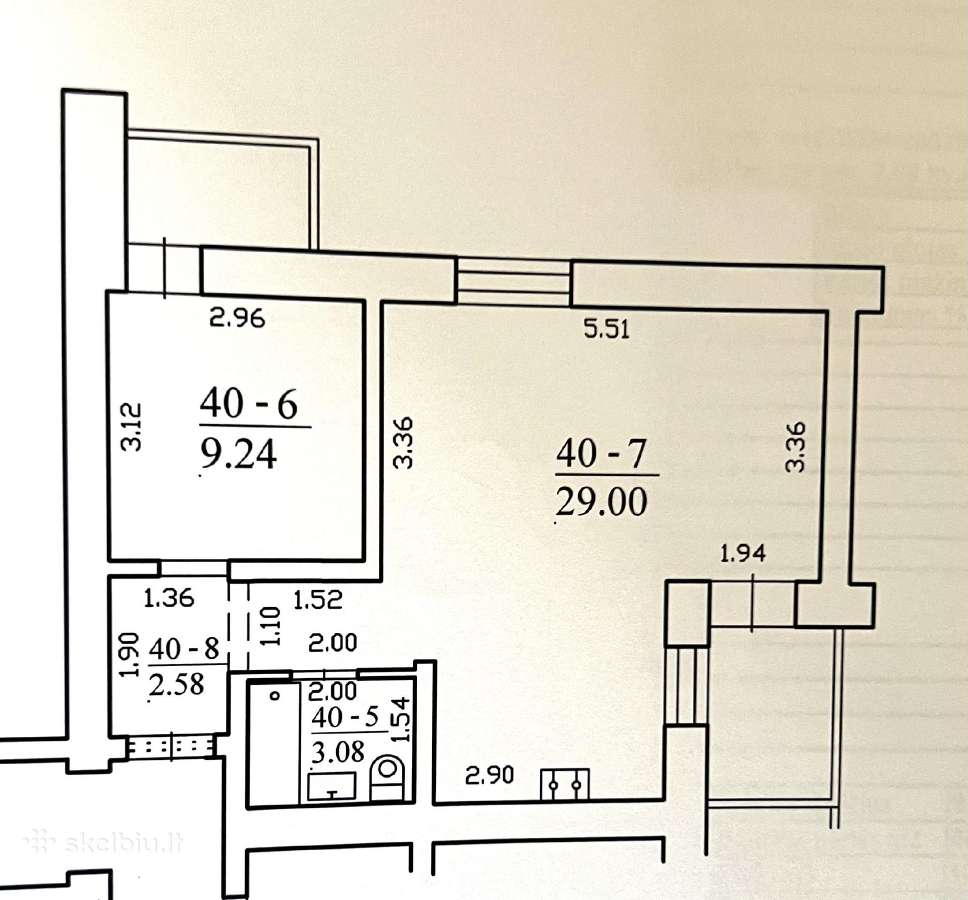 2 kambarių butas prie Akropolio Taikos pr. 52 - nuotraukos Nr. 16