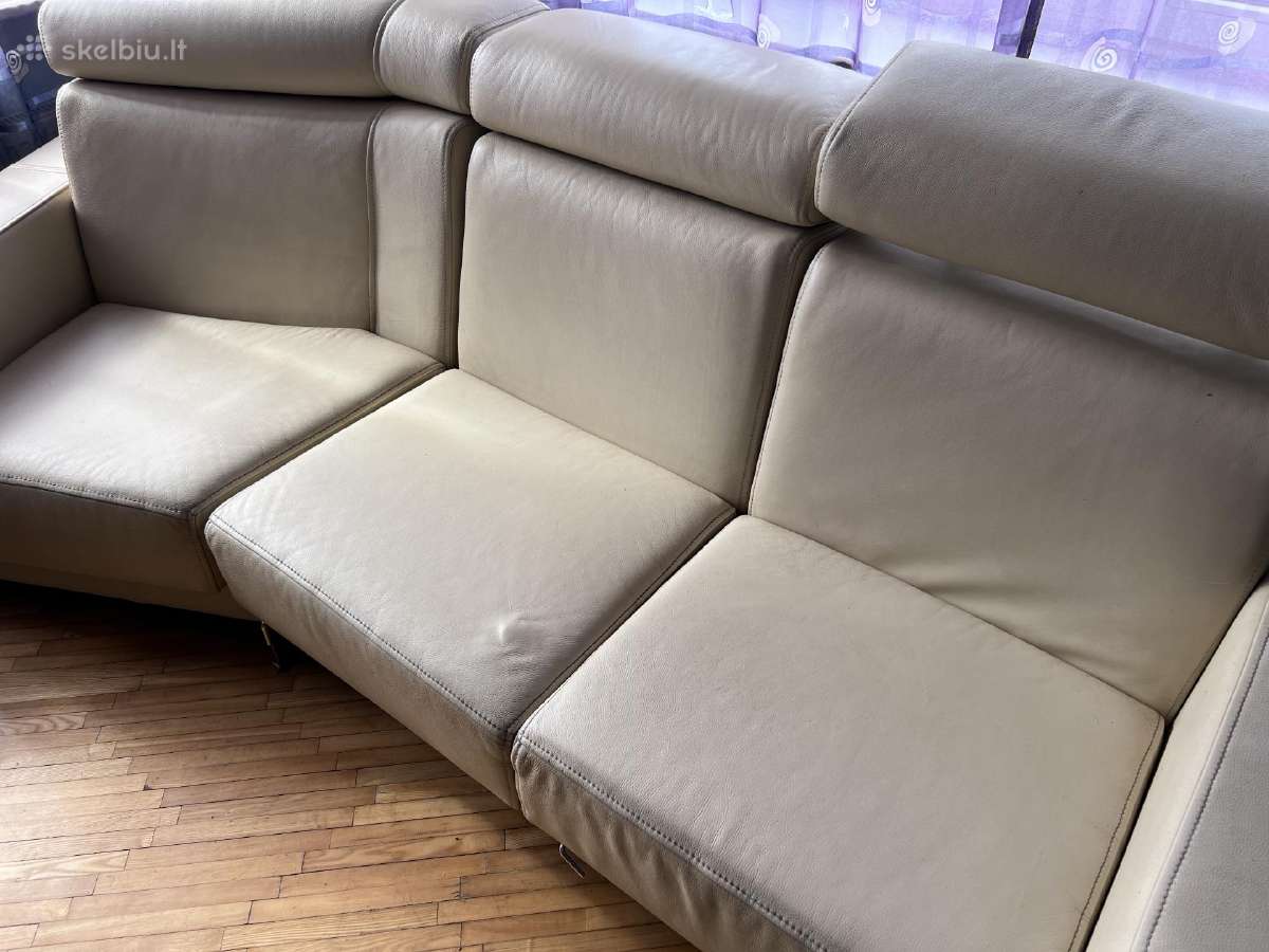 Parduodama odinė Kler sofa - nuotraukos Nr. 4