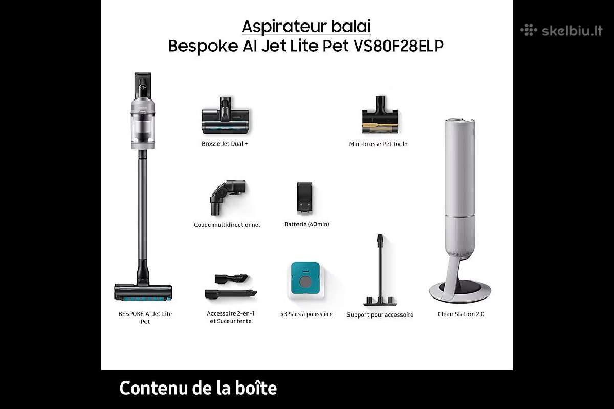 Samsung Bespoke Ai Jet Pet Vs80f28elp/wd - nuotraukos Nr. 2