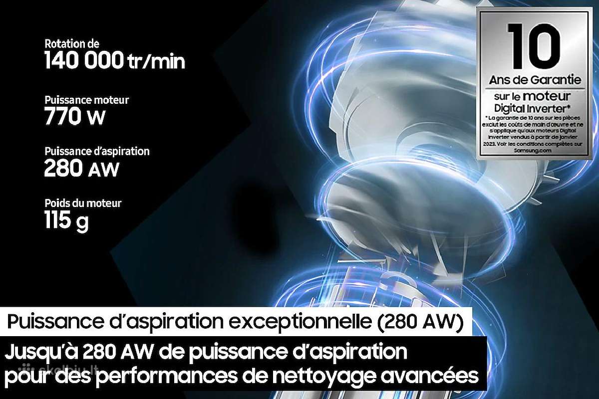 Samsung Bespoke Ai Jet Pet Vs80f28elp/wd - nuotraukos Nr. 3