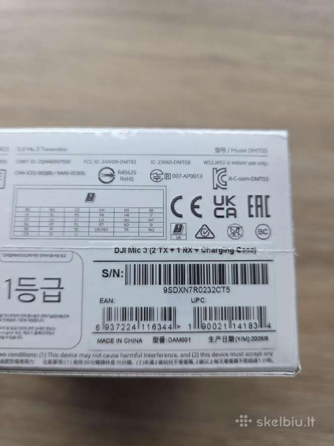 Dji Mic Mini 2, Mini 3, 2tx, 1rx, Case mikrofonas - nuotraukos Nr. 5