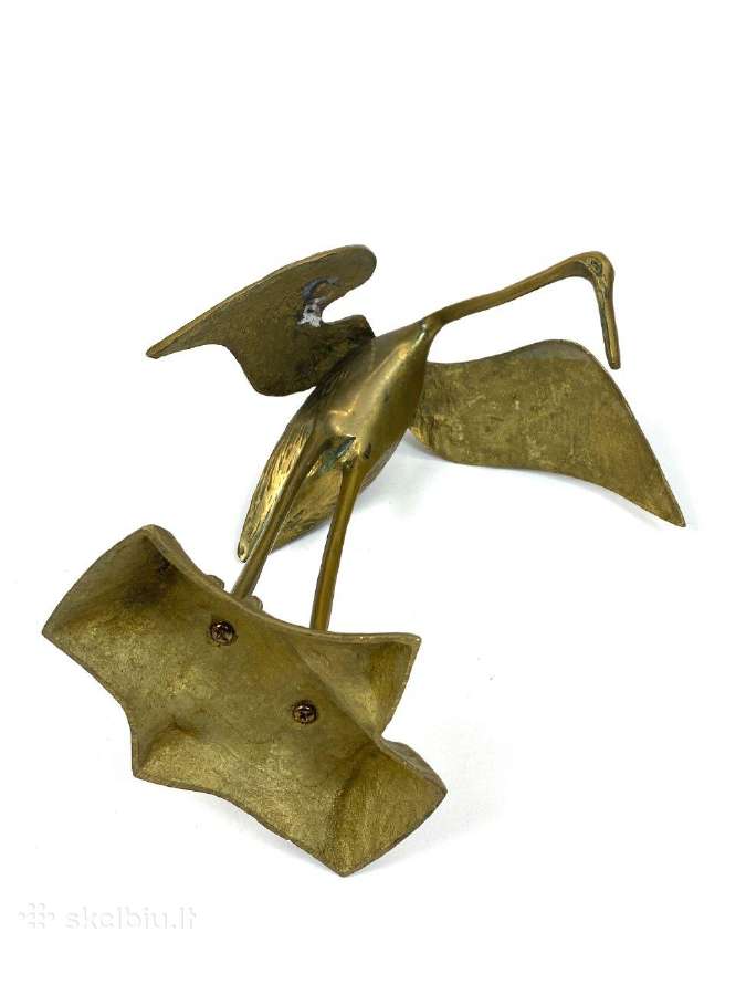 Žalvarinė gervės statula - nuotraukos Nr. 8