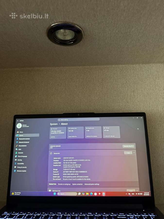 Lenovo Loq Rtx 2050 - nuotraukos Nr. 8
