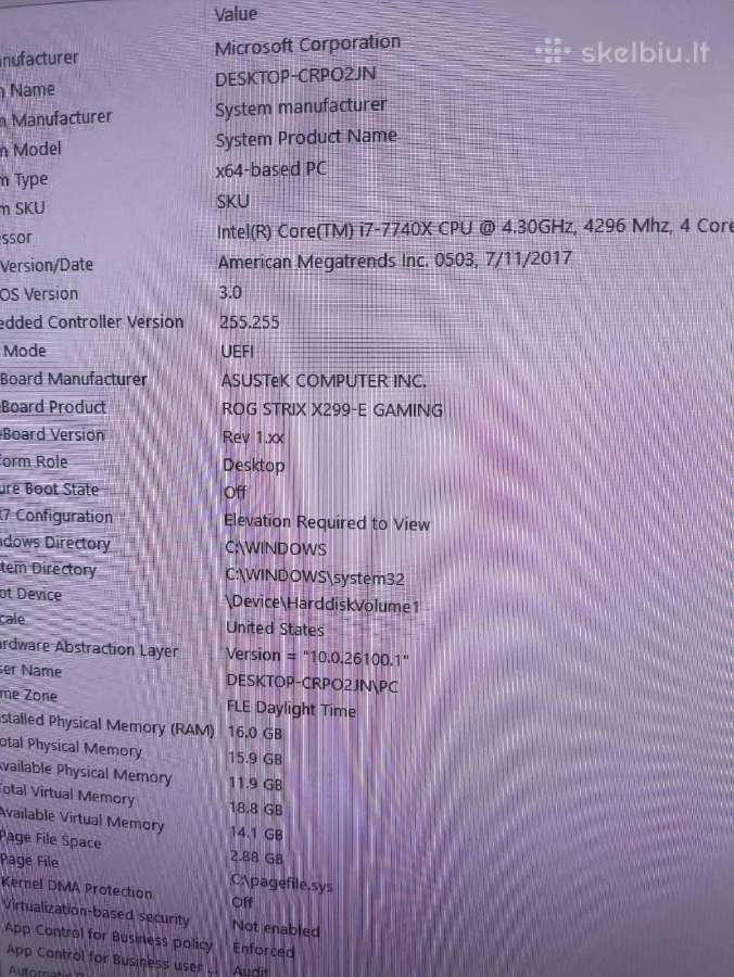 Old High End gamming Pc Gtx 1070 Ti Sli i7-7740k - nuotraukos Nr. 9