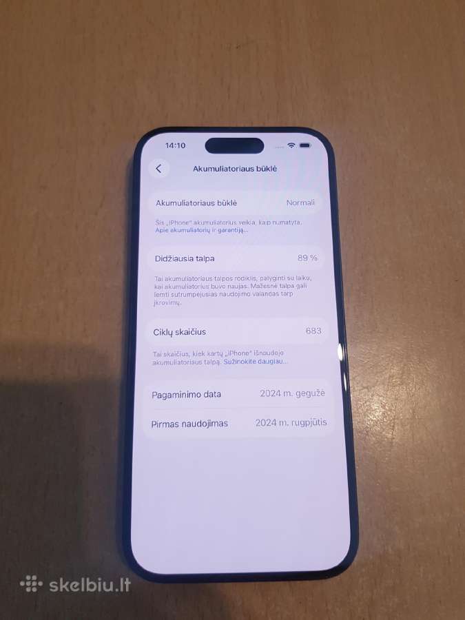 Parduodu naudotą Apple iPhone 15 Pro - nuotraukos Nr. 2