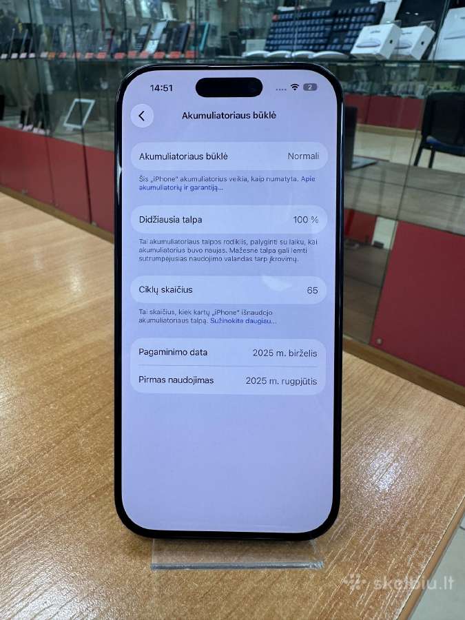 Apple iPhone 16 Pro 256 GB (Naudotas) - nuotraukos Nr. 3