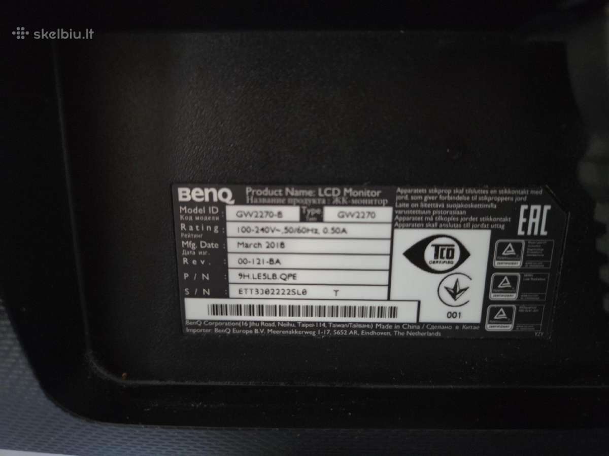 Monitorius Benq Gw2270 - nuotraukos Nr. 5
