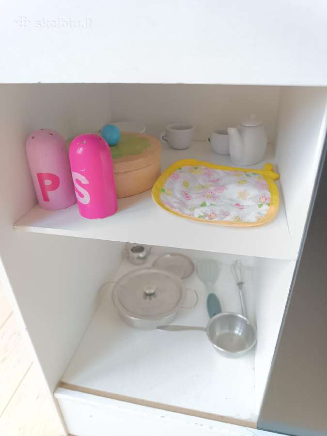 Medinė vaikiška virtuvėlė Ikea su daugybe priedų - nuotraukos Nr. 4